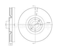 2x Disque de frein ventilé 23-1483C METELLI pour CITROËN PEUGEOT DS