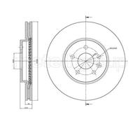 Disque De Frein Metelli 23-1507C pour Opel Chevrolet