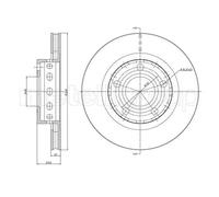 2x Disque de frein ventilé 23-1517C METELLI pour AUDI VW
