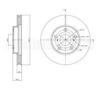 2x Disque de frein ventilé 23-1523C METELLI pour TOYOTA COROLLA A trois volumes