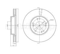 2x Disque de frein ventilé 23-1536C METELLI pour HONDA ACCORD VII