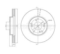 Metelli 2x Disque De Frein Avant Ø281.8 Mm Ventilé Peint Pour Honda FR-V BE