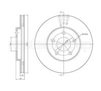 2x Disque de frein ventilé 23-1629C METELLI pour CHRYSLER DODGE PLYMOUTH