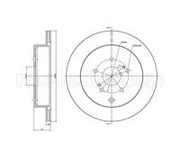 2x Disque de frein ventilé 23-1639C METELLI pour SUZUKI GRAND VITARA II