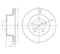 2x Disque de frein ventilé 23-1651C METELLI pour JEEP CHEROKEE WRANGLER II