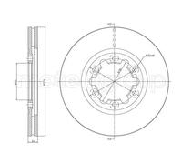 2x Disque de frein ventilé 23-1675C METELLI pour FORD MAZDA