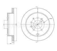 2x Disque de frein ventilé 23-1730C METELLI pour MAZDA MPV II
