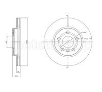 2x Disque de frein ventilé 23-1770C METELLI pour MINI BMW