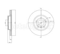 2x Disque de frein ventilé 23-1772C METELLI pour MINI BMW