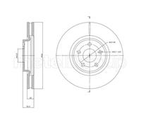 2x Disque de frein ventilé 23-1830C METELLI pour FORD FORD USA