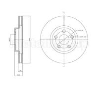 2x Disque de frein ventilé 23-1834C METELLI pour FORD S-MAX GALAXY III