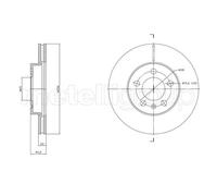 2x Disque de frein ventilé 23-1843C METELLI pour SEAT VW AUDI SKODA