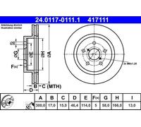 ATE 24.0117-0111.1 Disque de frein