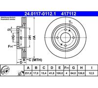 ATE 24.0117-0112.1 Disque de frein