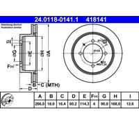 Disque de frein ATE 24.0118-0141.1