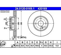 Disque de frein avant pour Mazda MX5 NA 1,6L avec ABS et 1,8L