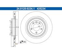 ATE 24.0125-0234.1 Disque de frein