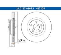 2x Disque de frein ventilé 24.0127-0105.1 ATE pour FORD FOCUS IV A trois volumes