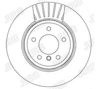 2x Disque de frein ventilé 562319JC JURID pour BMW 5 5 Touring 6 6 Décapotable