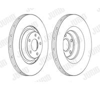 2x Disque de frein ventilé 562506JC-1 JURID pour AUDI A6 C6 A6 C6 Avant