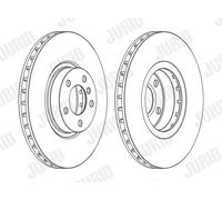 2x Disque de frein ventilé 562520JC-1 JURID pour BMW X5 X6