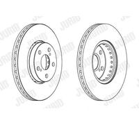 2x Disque de frein ventilé 563048JC JURID pour TOYOTA CELICA Décapotable AVENSIS