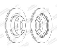 2x Disque de frein ventilé 563121JC JURID pour MITSUBISHI