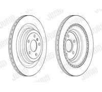 2x Disque de frein ventilé 563243JC JURID pour MERCEDES-BENZ CLASSE M CLASSE GL