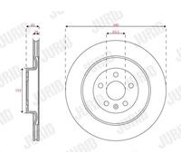 2x Disque de frein ventilé 563630JC JURID pour VOLVO XC90 II XC40 C40