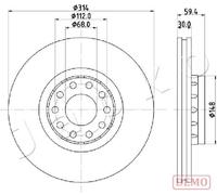 2x Disque de frein ventilé 600924C JAPKO pour AUDI V8 100 C4 A trois volumes