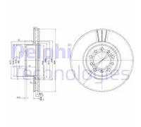 DELPHI BG2372 Disque de frein