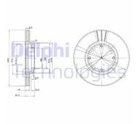 DELPHI BG2394 Disque de frein