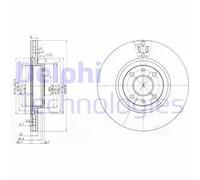 2x Disque de frein ventilé BG2407 DELPHI pour ALFA ROMEO ABARTH FIAT LANCIA