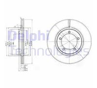 2x Disque de frein ventilé BG2534 DELPHI pour DAIHATSU BERTONE