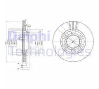 DELPHI BG2561 Disque de frein