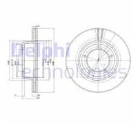 2x Disque de frein ventilé BG2612C DELPHI pour LAND ROVER RANGE ROVER I 110/127