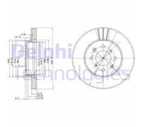 DELPHI BG2615 Disque de frein
