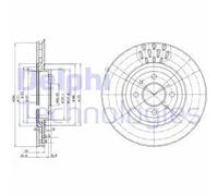 2x Disque de frein ventilé BG2617 DELPHI pour ALFA ROMEO FIAT LANCIA