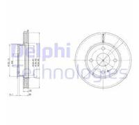 Delphi Disque de frein BG2629 ventilé avant 2 pièces pour MAZDA