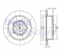 2x Disque de frein ventilé BG2662 DELPHI pour FORD TRANSIT Autobus/Autocar