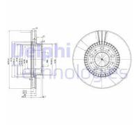 2x Disque de frein ventilé BG2719 DELPHI pour VOLVO 740 760 740 Kombi 940 960