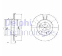 2x Disque de frein ventilé BG2768 DELPHI pour MERCEDES-BENZ