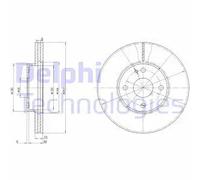 2x Disque de frein ventilé BG2804 DELPHI pour MAZDA 323 S IV 323 C IV 323 F IV