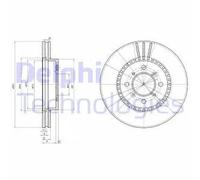 2x Disque de frein ventilé BG2814 DELPHI pour HONDA PRELUDE IV PRELUDE V