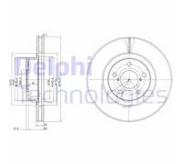 2x Disque de frein ventilé BG2827C DELPHI pour SUBARU TOYOTA