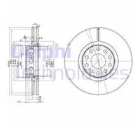 2x Disque de frein ventilé BG3033 DELPHI pour AUDI 100 C4 A trois volumes A8 D2