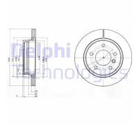 DELPHI BG3041C Disque de frein