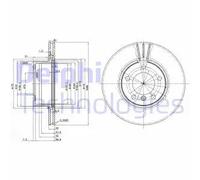 DELPHI BG3043 Disque de frein