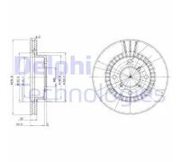 2x Disque de frein ventilé BG3160 DELPHI pour SUZUKI BALENO BALENO Break