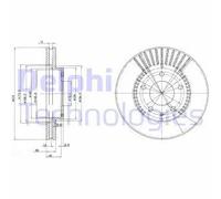 DELPHI BG3232 Disque de frein